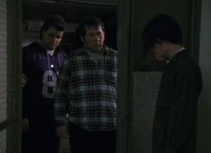 This shot is the last we see of Johnny Depp on this show. That's him on the right. Look how thrilled he is to be there. 